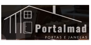 Logomarca de Portalmad | Portas e Janelas - Soluções Completas em Esquadrias de Madeira