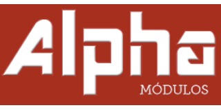 Logomarca de Alpha Módulos Construções  Metálicas