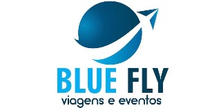 Logomarca de Blue Fly Agência de Viagens e Eventos