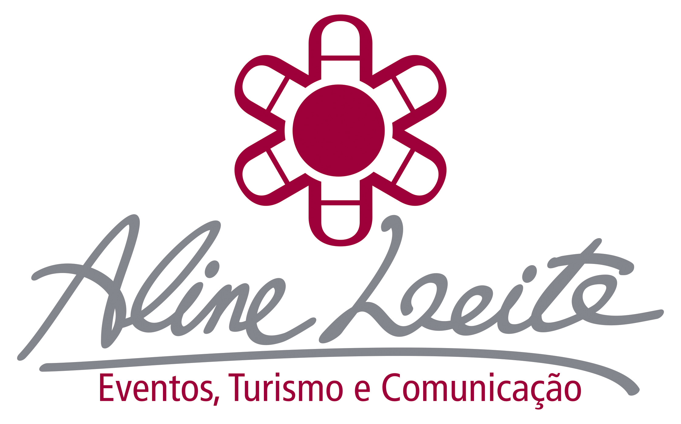 Logomarca de Aline Leite Eventos, Turismo e Comunicação